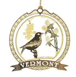 Solid Brass Ornament - Vermont State Bird / Flower -Toy Series Store jt5idyzsfd6htaapybtb 480590ef e8ce 4b42 9083 fd74bbdb31ff