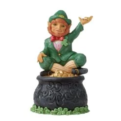 Leprechaun On Pot Of Gold