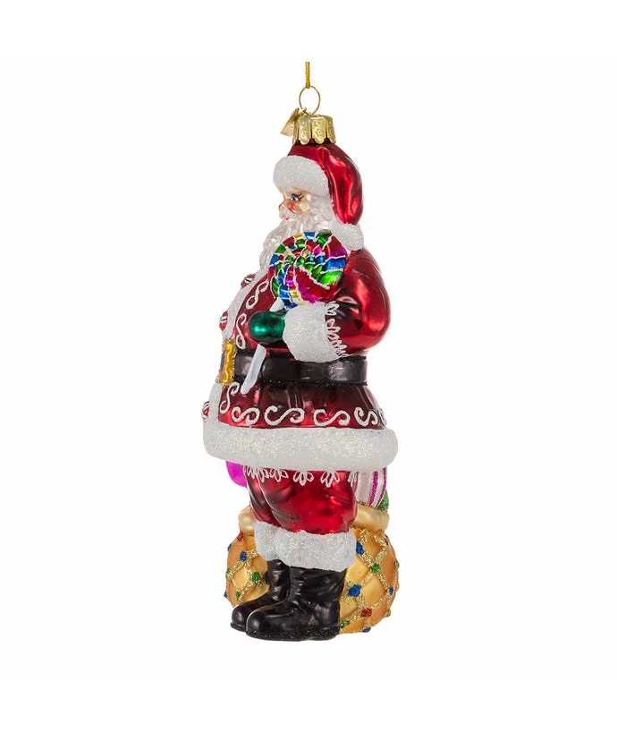 Bellissimo Glass Santa Candy With Candy Ornament 3 Bellissimo Glass Santa Candy With Candy Ornament - Image 3