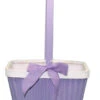 Purple Spring Wood Basket - Medium