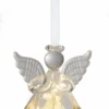 LED Glass Angel Pine Cone Ornament - Style B