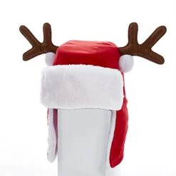 Kurt Adler Red Plush Kids Santa Hat With Antlers 5 Kurt Adler Red Plush Kids Santa Hat With Antlers -Toy Series Store llpetvzjzwejx9yos7jy