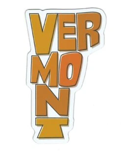 Large Flex Magnet - Vermont In Groovy Letters