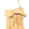 Solid Olive Wood Nativity Ornament