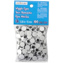 Flat Back Wiggle Eyes 190 Piece Pack