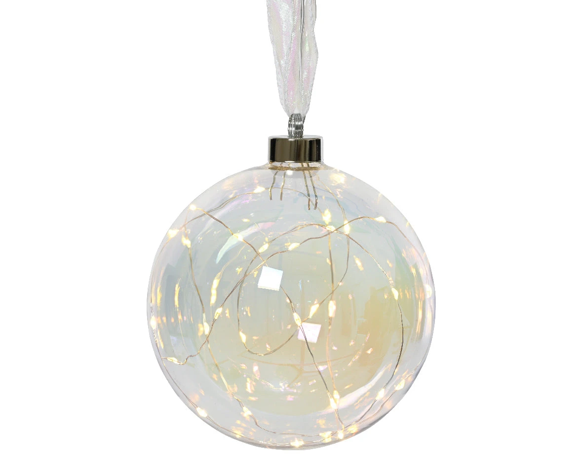 Lumineo Micro LED Lighted Ball Ornament - Warm White 1 Lumineo Micro LED Lighted Ball Ornament - Warm White