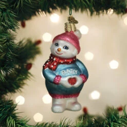 Expectant Snowlady Glass Ornament -Toy Series Store lyxqkgmmcmi30hzuz2r0
