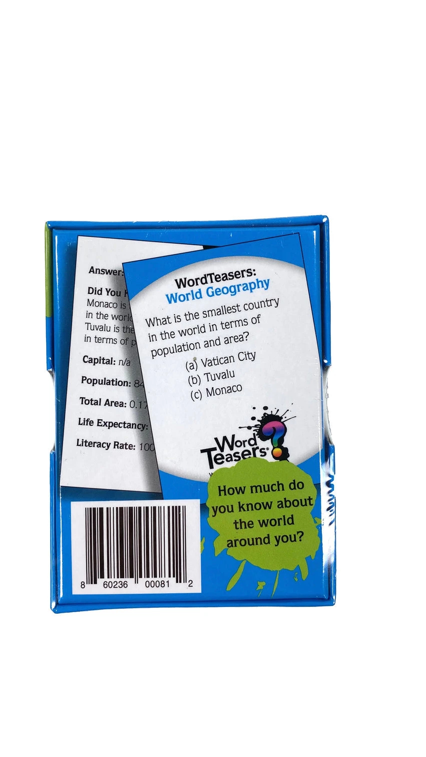 World Geography - Word Teaser Card Game 2 World Geography - Word Teaser Card Game - Image 2