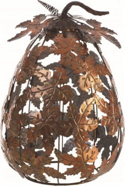 Metal Leaf Pumpkin Centerpiece - Large -Toy Series Store mbrksakxun6k4wjalw8k
