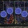 LED Lighted Sphere Ornament - 4 Piece Set - Blue