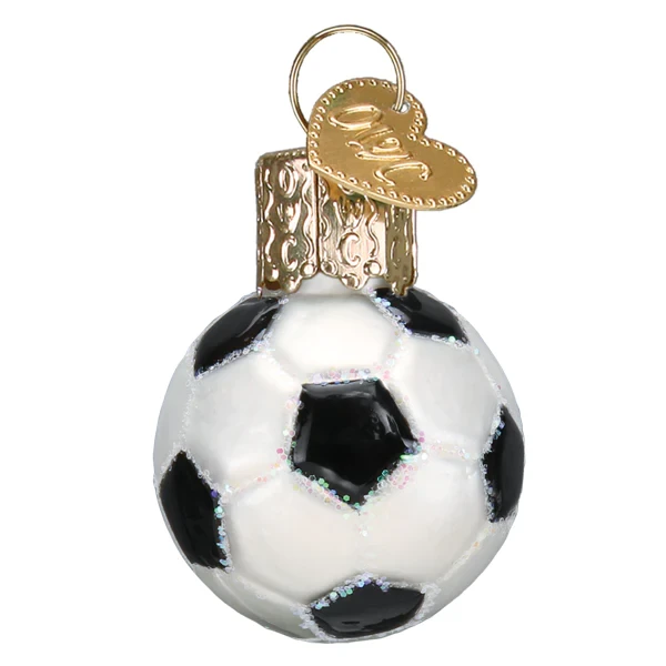 Gumdrop Mini Soccer Ball Glass Ornament 1 Gumdrop Mini Soccer Ball Glass Ornament