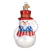 Patriotic Snowman Ornament