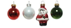 Tube Of 9 Glass Ornaments - 30mm - Santa -Toy Series Store o2meeibvbqmyehht56n9
