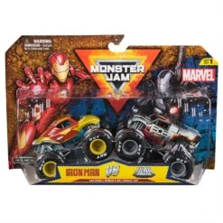 Monster Jam Marvel- 1:64 Scale Die-cast 2-Pack - Iron Man Vs War Machine