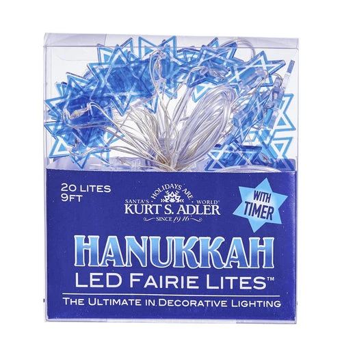 Kurt Adler Battery-Operated Hanukkah LED Fairy Light - Star Of David 4 Kurt Adler Battery-Operated Hanukkah LED Fairy Light - Star Of David - Image 4