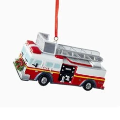 Kurt Adler Resin Fire Truck Ornament -Toy Series Store pdx4fklugjs4c4ckdqna