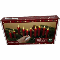 4 Inch LED Clip On Candle - 10 Piece Set - Red