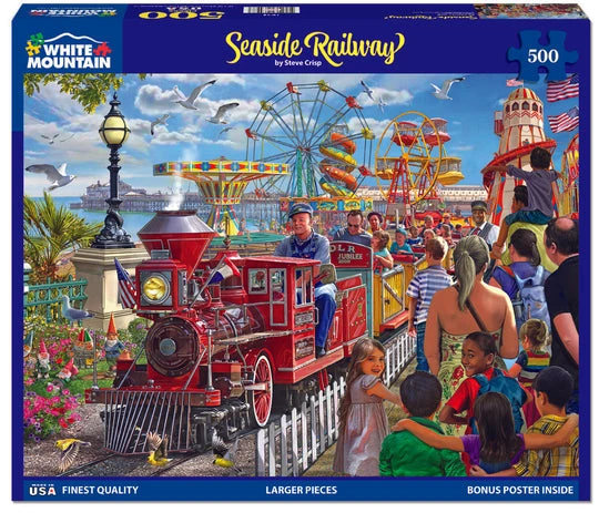 Seaside Railway Puzzle - 500 Piece 1 Seaside Railway Puzzle - 500 Piece