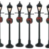 Lemax Village Gas Lantern Street Lamp - Set Of 8