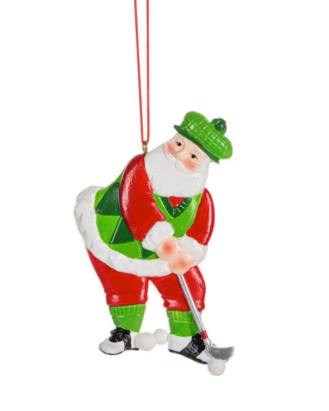 Golfing Santa Ornament 1 Golfing Santa Ornament