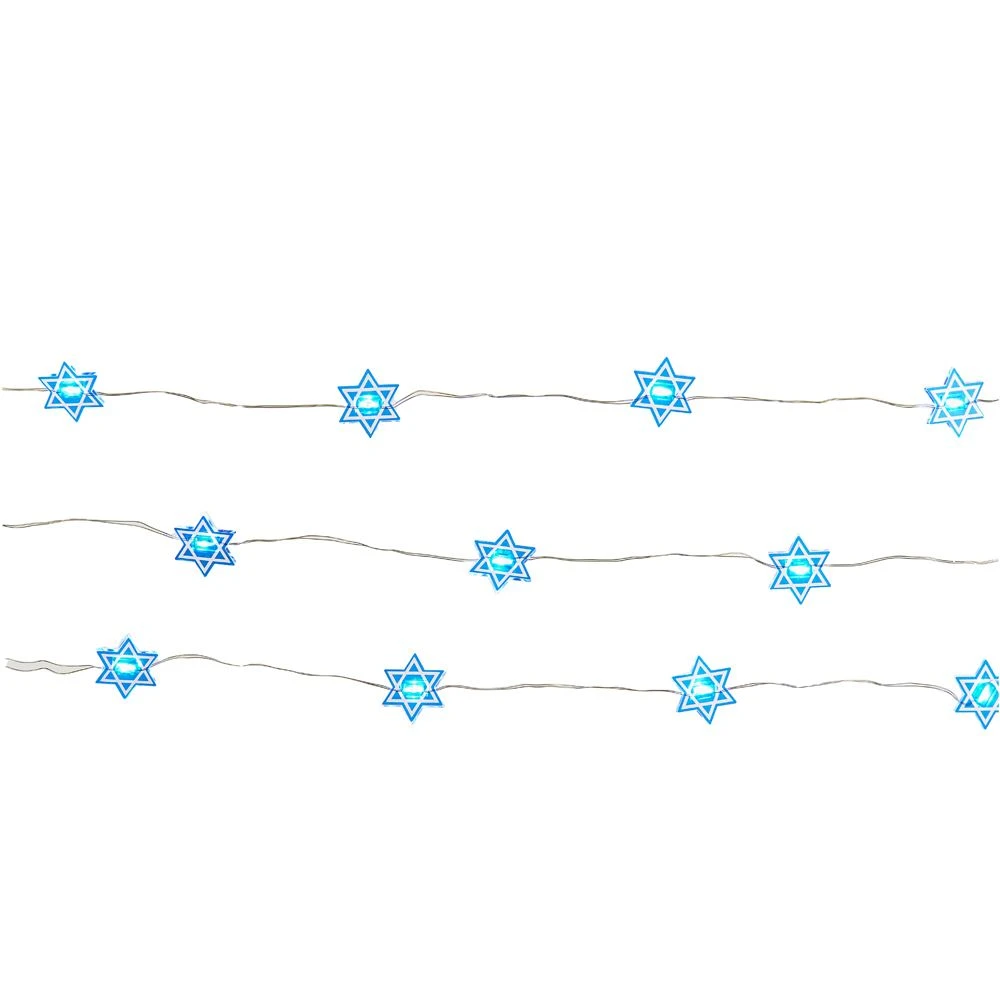 Kurt Adler Battery-Operated Hanukkah LED Fairy Light - Star Of David 3 Kurt Adler Battery-Operated Hanukkah LED Fairy Light - Star Of David - Image 3