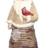 Resin Woodland Santa - Cardinal