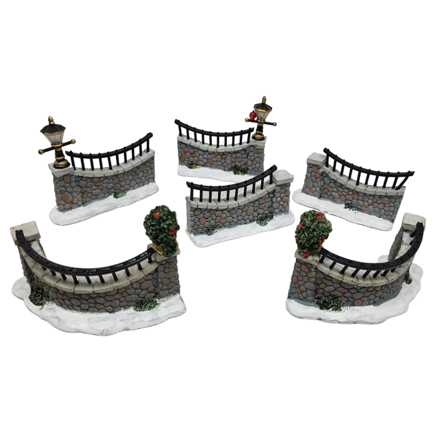 Lemax Stone Wall - 6 Piece Set 2 Lemax Stone Wall - 6 Piece Set - Image 2