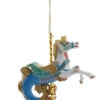 Kurt Adler Resin Carousel Ornament - Mermaid Horse