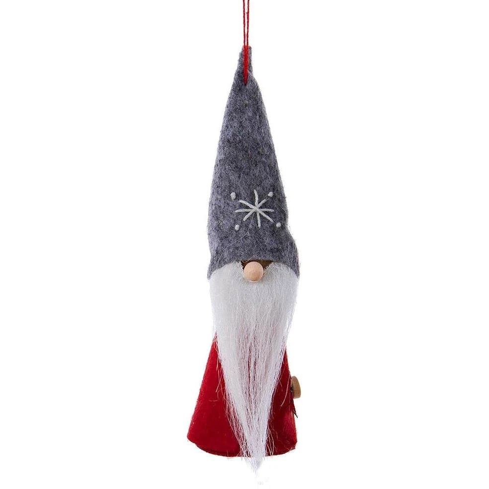 Kurt Adler Wood And Felt Gnome 6 Inch Ornament - 1 Kurt Adler Wood And Felt Gnome 6 Inch Ornament -