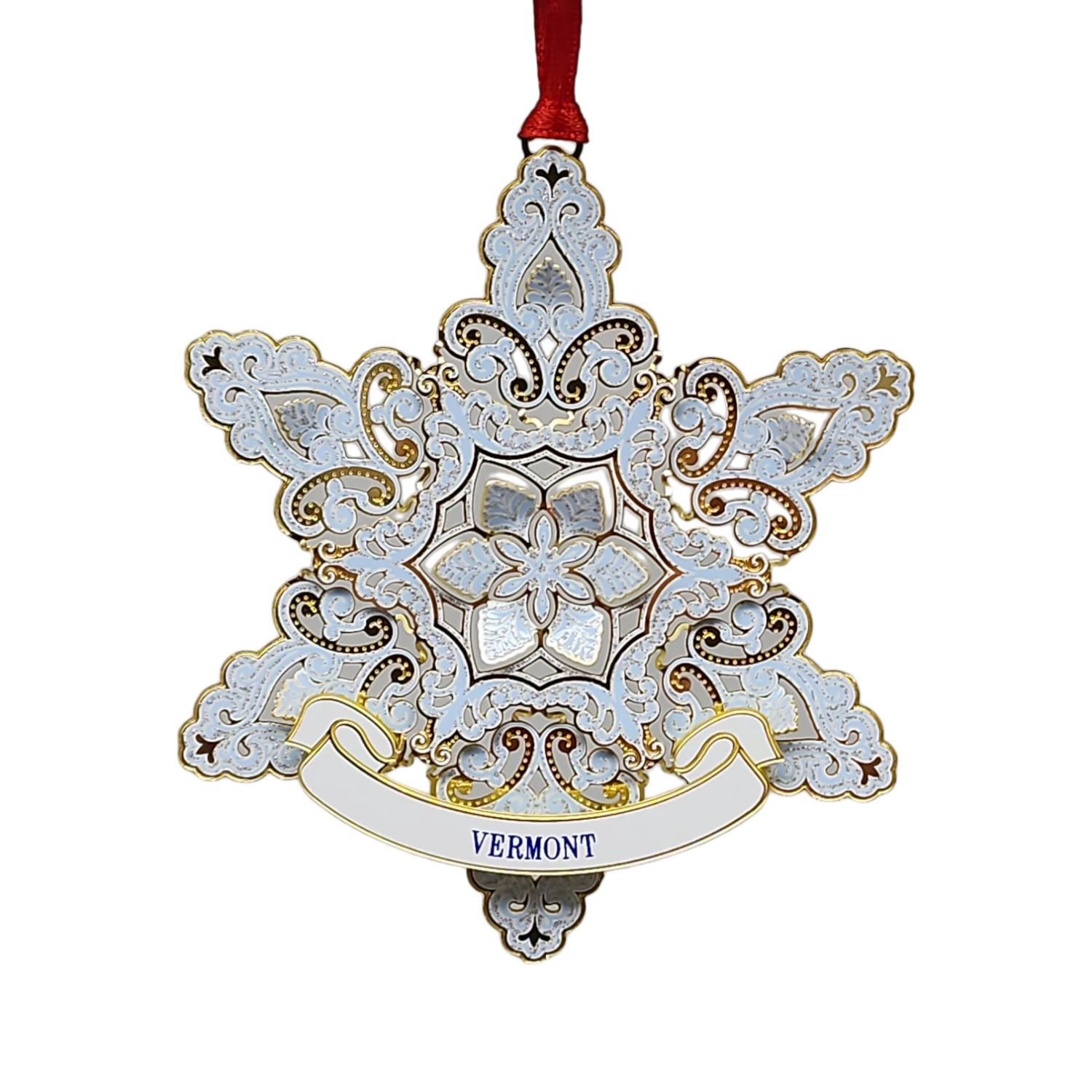 Sparkling Snowflake Collectible Brass Ornament 1 Sparkling Snowflake Collectible Brass Ornament