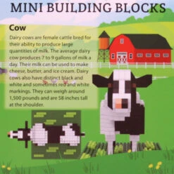 Mini Building Blocks - Farm Series - Cow -Toy Series Store qykleoomp9uhy24txuyn