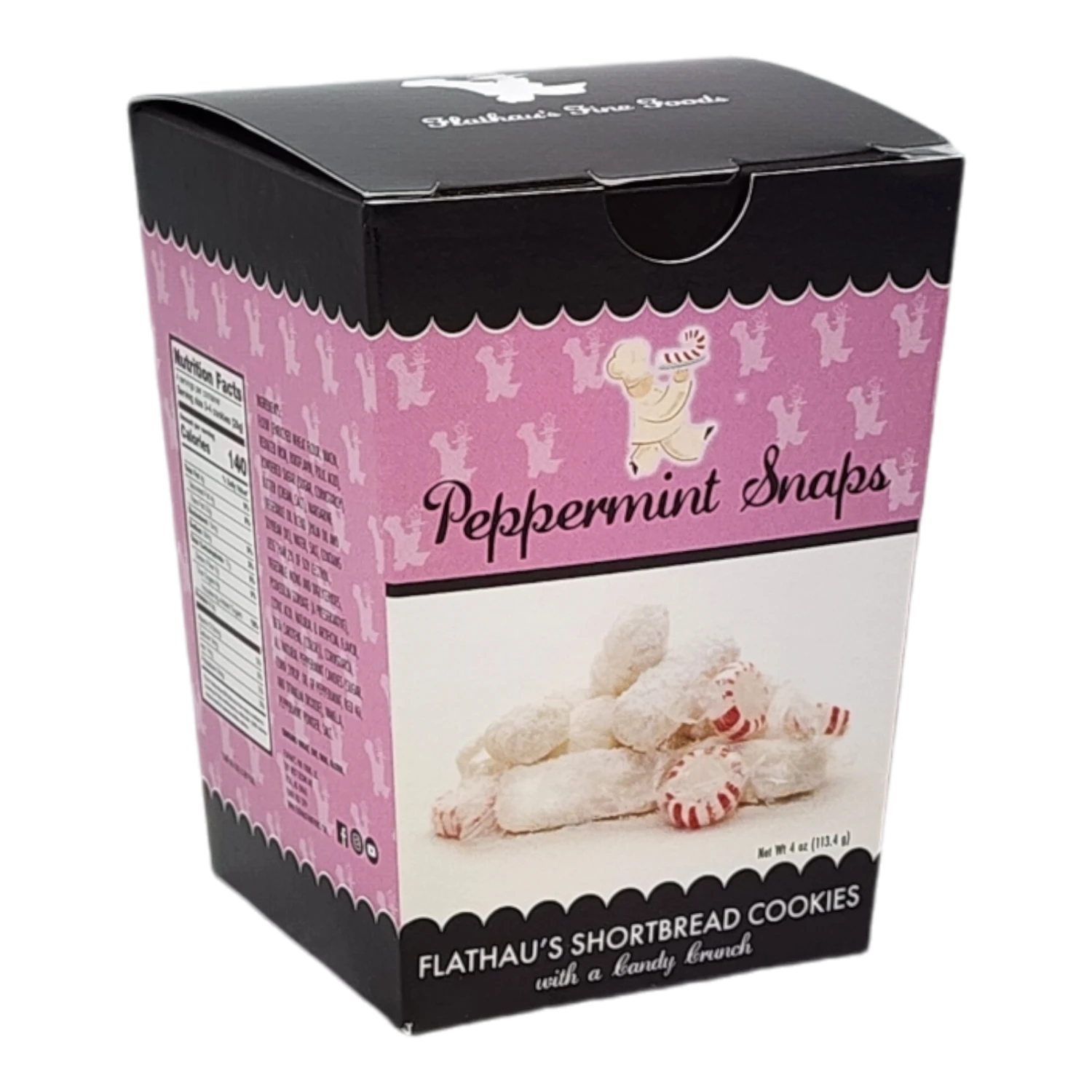 Flathau's Shortbread Snaps - 4 Ounce - Peppermint 1 Flathau's Shortbread Snaps - 4 Ounce - Peppermint