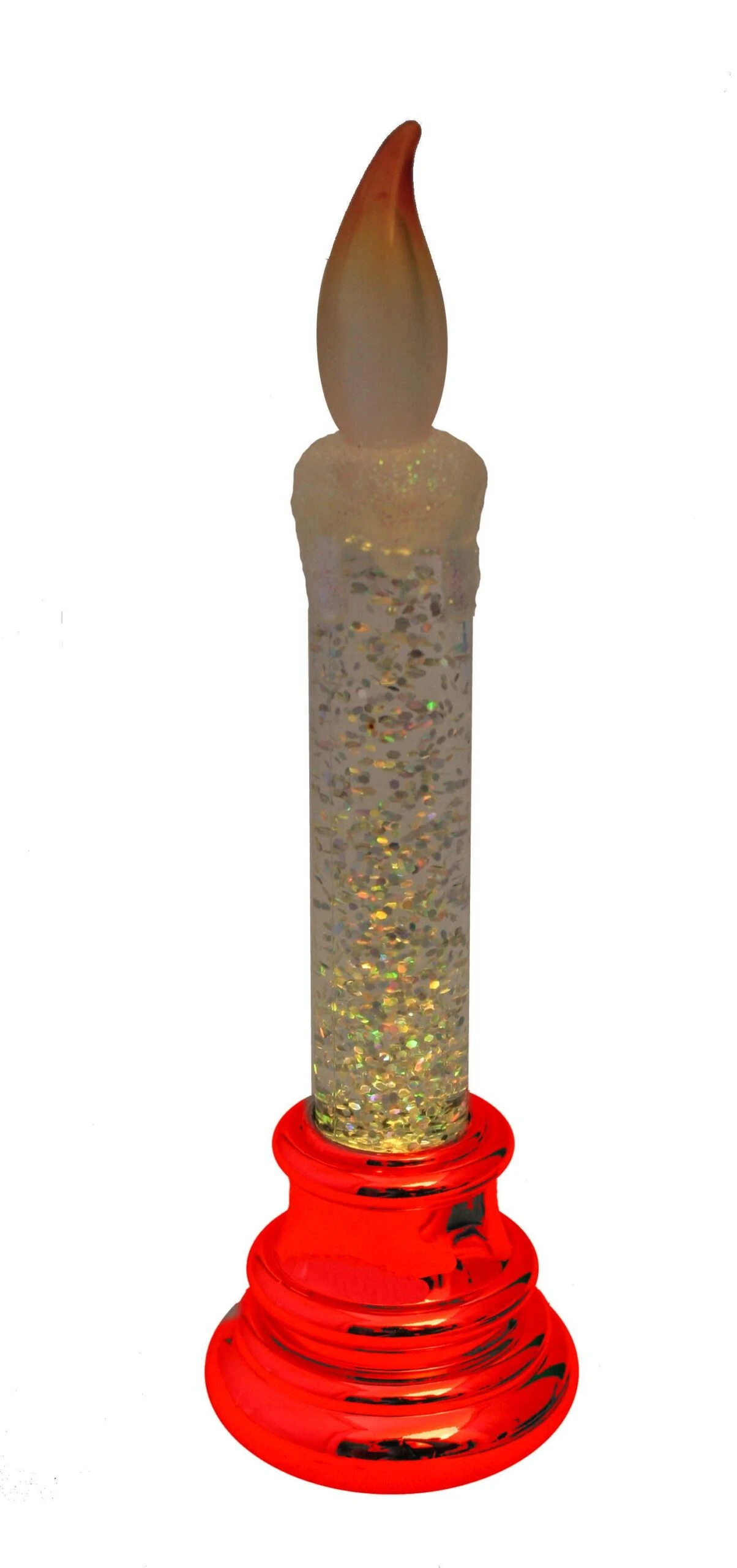 Glitter Water Candle - 6 Inch - Silver Base 7 Glitter Water Candle - 6 Inch - Silver Base - Image 7