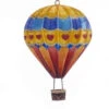 Kurt Adler Tin Hot Air Balloon Ornament - Hearts