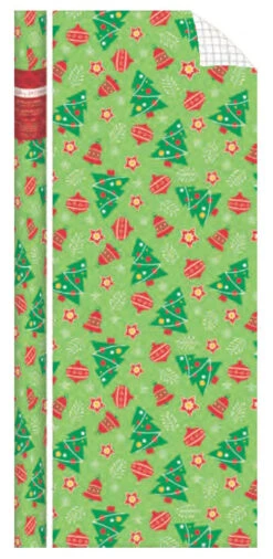 Holiday Trees Foil Roll Wrap - 30" X 144"