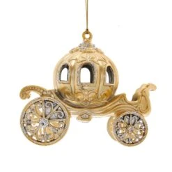 Kurt Adler Metallic Gold Carriage Ornament