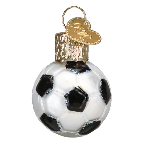 Gumdrop Mini Soccer Ball Glass Ornament 2 Gumdrop Mini Soccer Ball Glass Ornament - Image 2