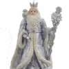 Kurt Adler Lavender Blue And Silver Santa With Owl