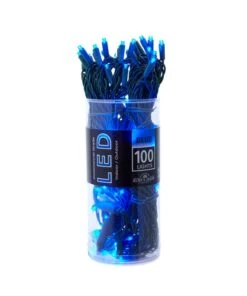 Kurt Adler 100-Light 5mm Blue LED Green Wire Light Set -Toy Series Store sh5p602tb7txpdlmta3w