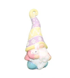 Easter Gnome Figurine - 6 Inch - Carrying A Bunny