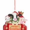 Farm Friends In A Pickup Truck Ornament