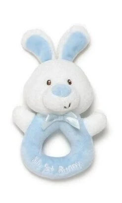 Plush Rattle - Blue Bunny