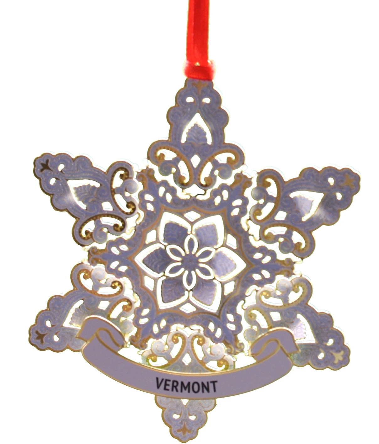 Sparkling Snowflake Collectible Brass Ornament 4 Sparkling Snowflake Collectible Brass Ornament - Image 4
