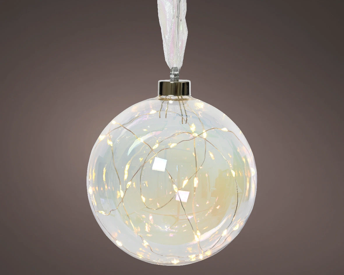 Lumineo Micro LED Lighted Ball Ornament - Warm White 2 Lumineo Micro LED Lighted Ball Ornament - Warm White - Image 2