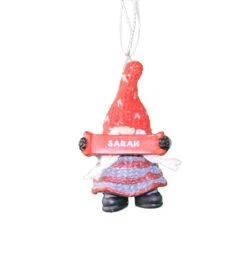 Personalized Gnome Ornament (Letters R-Z) - Sarah