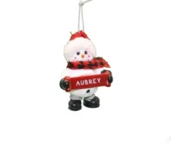 Cozy Snowman Ornament (Letters A - F) - -Toy Series Store u8v2tpf58ggtzhudvoa5