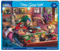 Paws Gone Wild - 500 Piece Jigsaw Puzzle