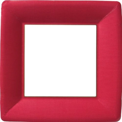 Classic Red Linen Paper - Dinner Plates 2 Classic Red Linen Paper - Dinner Plates - Image 2