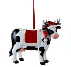 Kurt Adler Resin Christmas Cow Ornament - -Toy Series Store uwvugc3xgvfwc20mmj1f