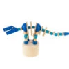Wood Push Puppet Dinosaur - Blue Brontosaur